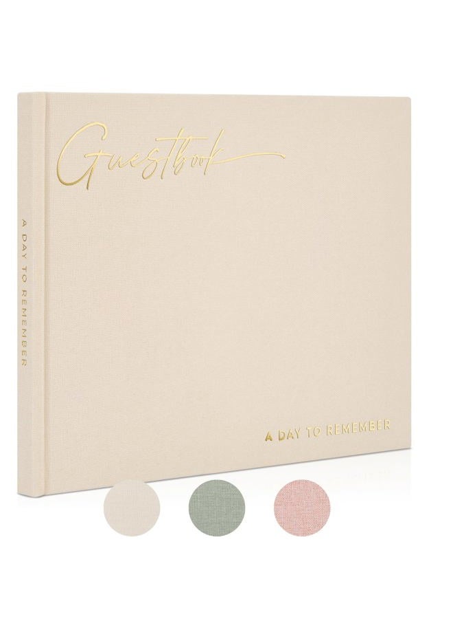 ZICOTO Beautiful Wedding Guest Book for Your Wedding Reception - Simply Elegant Guestbook to Sign in and Add Polaroid Photos - The Perfect Wedding Or Baby Shower Guest Book for The Special Day - Image 1